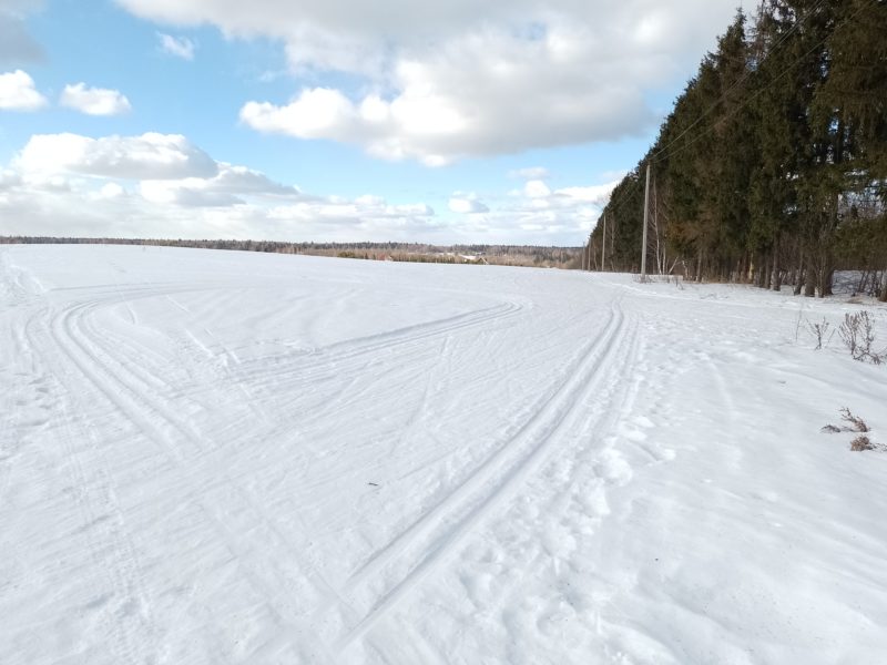 Трасса лыжная Каринское, состояние на 10 марта 2024 по отзыву, фото 1. Начало трассы