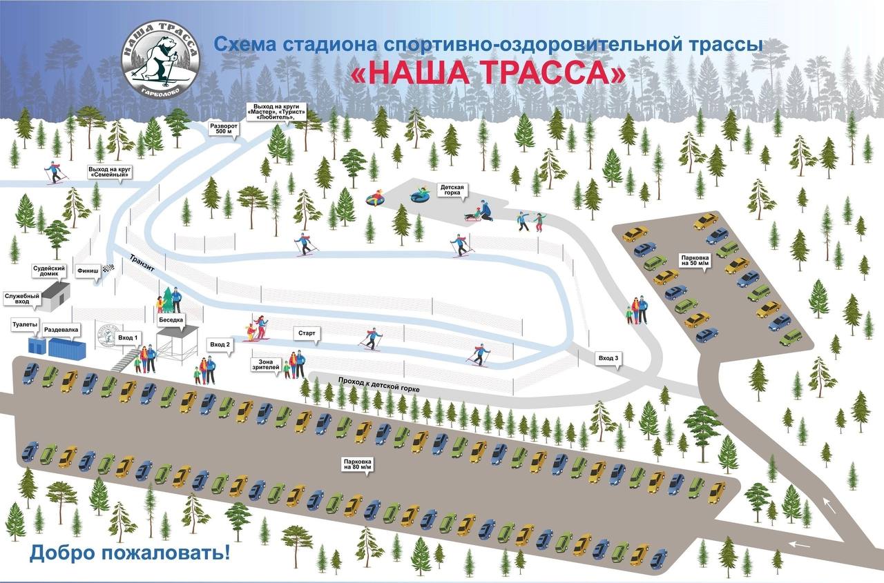 Наша трасса лыжная трасса вид 8.  